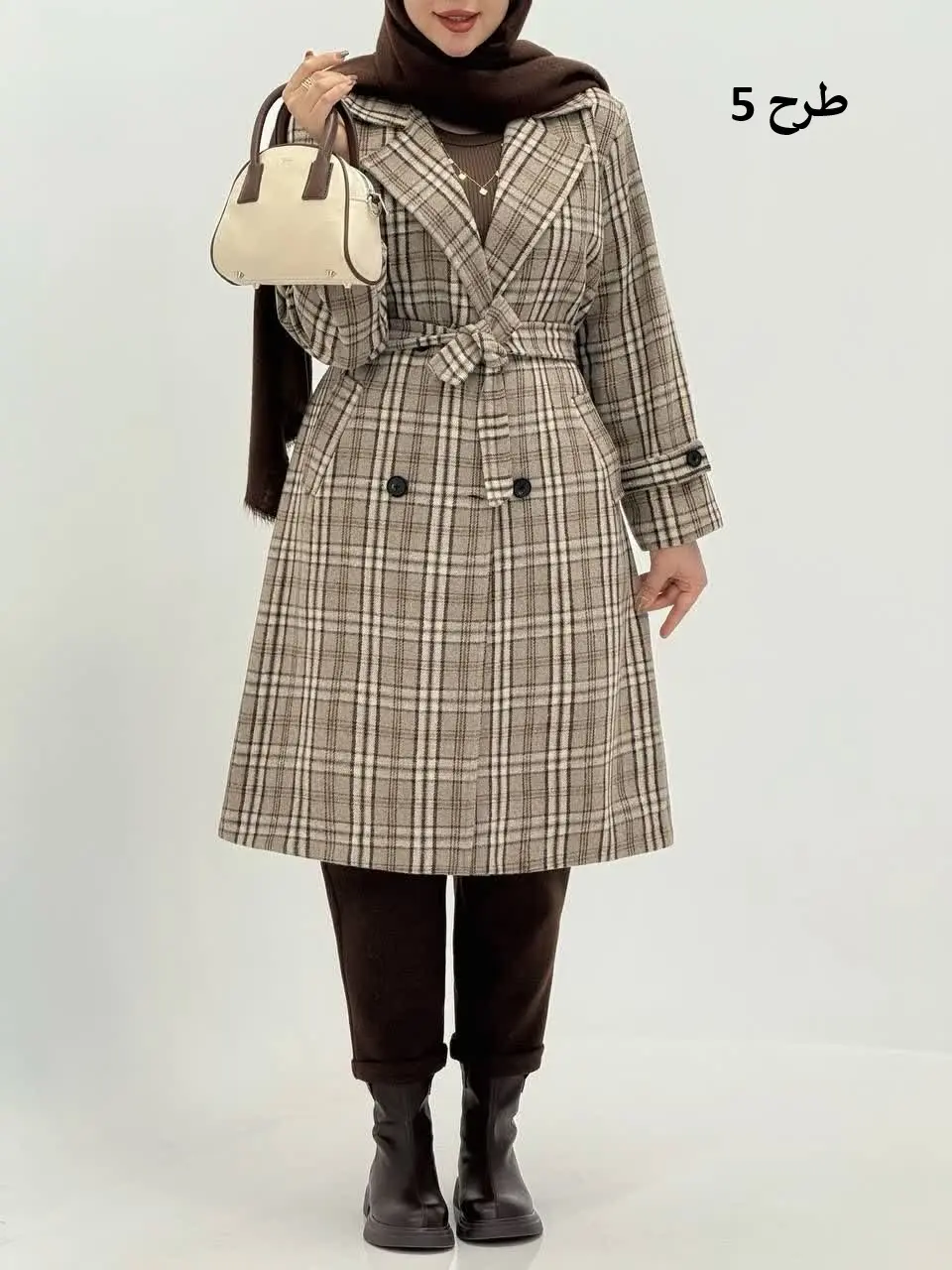 3697-پالتو چهارخونه آذین